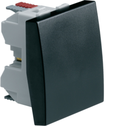 Hager Systo 2M 2W switch, black