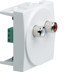 Hager Systo 2M 2 RCA  audio (White + red)