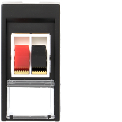 Hager Systo 1M Socket for speaker Black