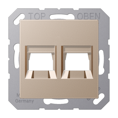 JUNG A1569-25WECH, centre plate for MJ f. 2 sockets, 4011377177611