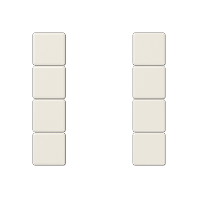 JUNG A504TSA, Cover kit 4-gang, complete, 4011377107496