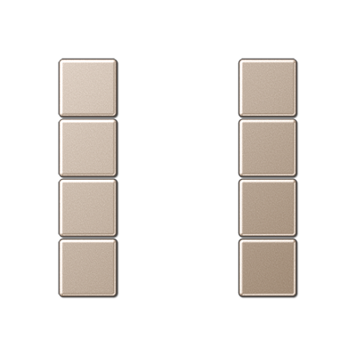 JUNG A504TSACH, Cover kit 4-gang, complete, 4011377107557