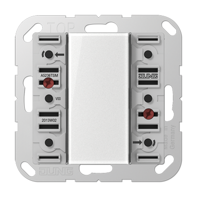 JUNG A5236TSM, push-button, 6-gang, 4011377118096