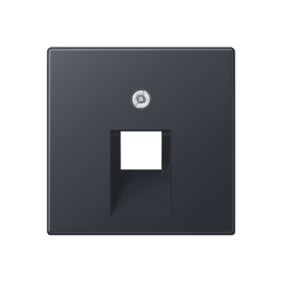 JUNG A569-1BFPLUAANM, plate f. 1-gang modular jack socket, 4011377129276