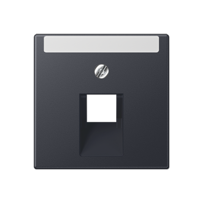 JUNG A569-1NAPLUAANM, plate f. 1-gang modular jack socket, 4011377206373