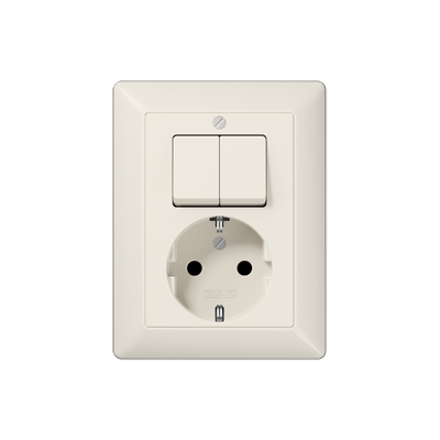 JUNG AS5575EU, switch + socket combination, 4011377331150