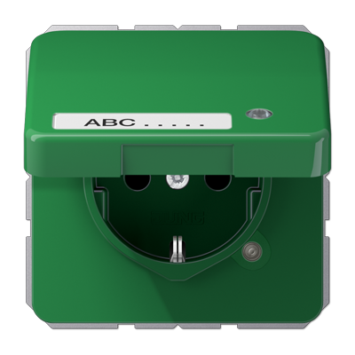 JUNG CD1520NAKLKOGN, Schuko socket with hinged lid, 4011377157736