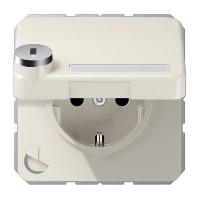 JUNG CD1520NAKLSL, Schuko socket with hinged lid, 4011377157644