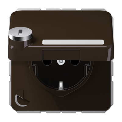 JUNG CD1520NAKLSLBR, Schuko socket with hinged lid, 4011377157651