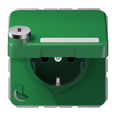 JUNG CD1520NAKLSLGN, Schuko socket with hinged lid, 4011377157668