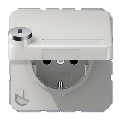 JUNG CD1520NAKLSLLG, Schuko socket with hinged lid, 4011377157682
