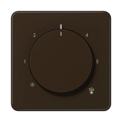 JUNG CD1749BFBR, Centre plate with knob room thermostat, 4011377195226