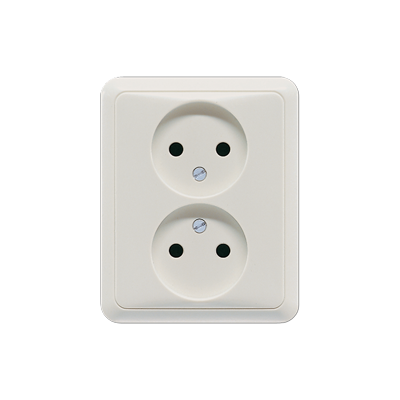 JUNG CD5010LG, Socket 2 gang, 4011377648500