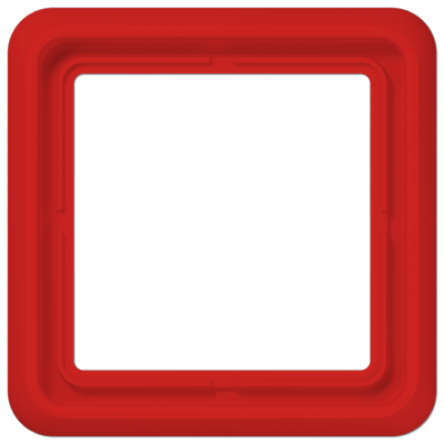 JUNG CD581GLRT, 1-gang frame. red, 4011377125155