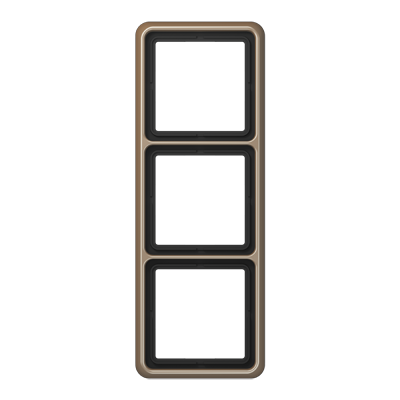 JUNG CD583GB, 3-gang frame, bronze, 4011377055308