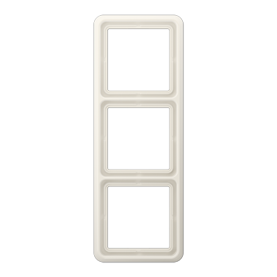JUNG CD583W, 3-gang frame, ivory, 4011377056206