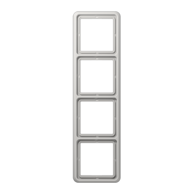 JUNG CD584LG, 4-gang frame, light grey, 4011377581401