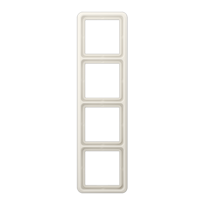 JUNG CD584W, 4-gang frame, ivory, 4011377057708