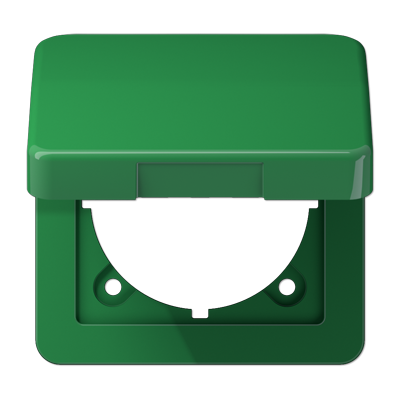 JUNG CD590BFKLGN, centre plate with hinged lid, 4011377675209