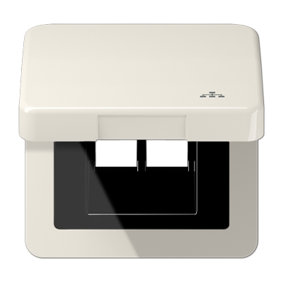 JUNG CD590KLLAN, Hinged lid LAN with centre plate, 4011377178878