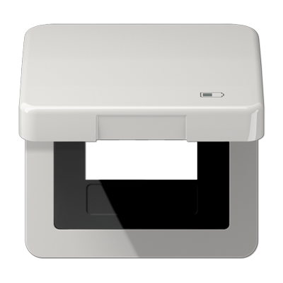 JUNG CD590KLUSBLG, Hinged lid USB with centre plate, 4011377163775