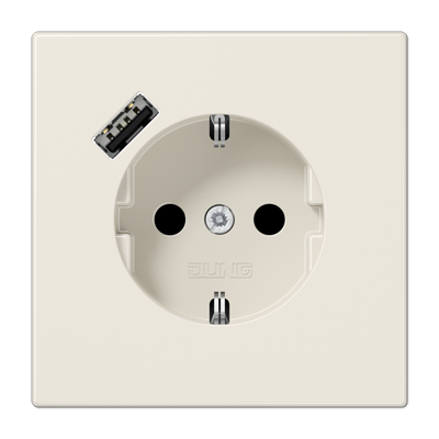 JUNG LS1520-18A, SCHUKO socket with USB type A, 4011377184398