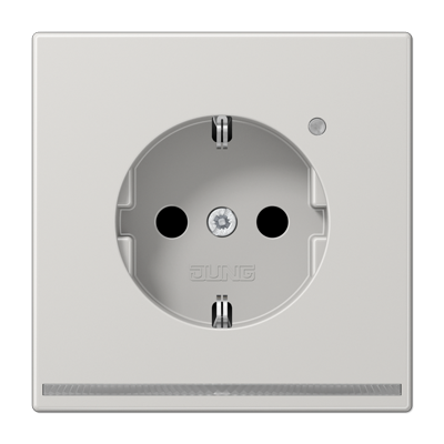 JUNG LS1520-OLGLNW, Schuko socket with LED pilot light, 4011377154810