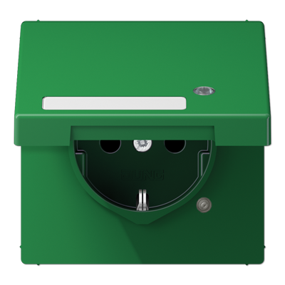 JUNG LS1520NAKLKOGN, Schuko socket with hinged lid, 4011377157903