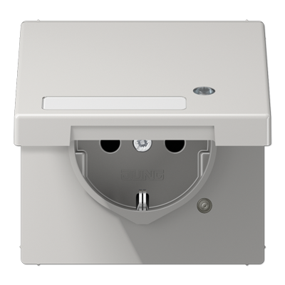 JUNG LS1520NAKLKOLG, Schuko socket with hinged lid, 4011377157910