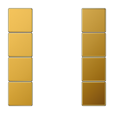 JUNG LS504TSAGGO, cover kit 4 gang, complete, 4011377110847