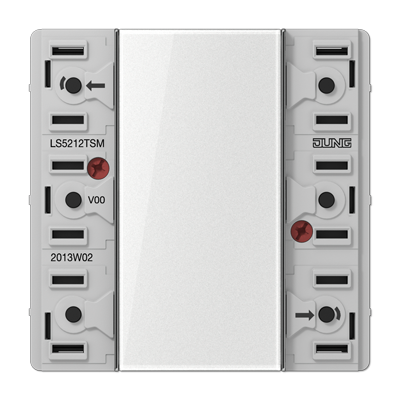 JUNG LS5212TSM, push-button, 2-gang, 4011377118171