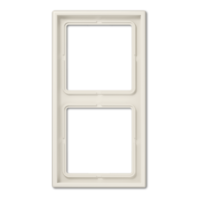 JUNG LS982W, 2-gang frame, Ivory, 4011377117105