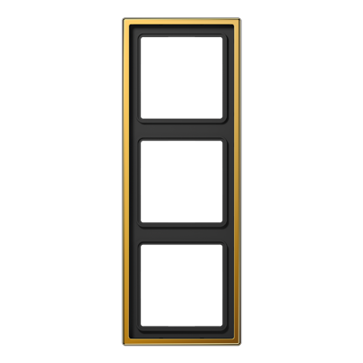 JUNG LS983GGO, 3-gang frame, shiny gold, 4011377112858