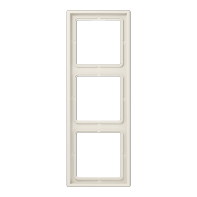 JUNG LS983W, 3-gang frame, Ivory, 4011377119604