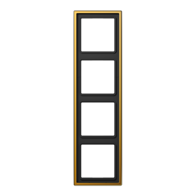 JUNG LS984GGO, 4-gang frame, shiny gold, 4011377229754