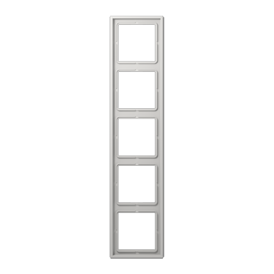 JUNG LS985LG, 5-gang frame, light grey, 4011377946408