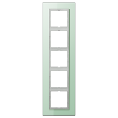 JUNG LSP985GLAS, 5-gang frame, 4011377985452