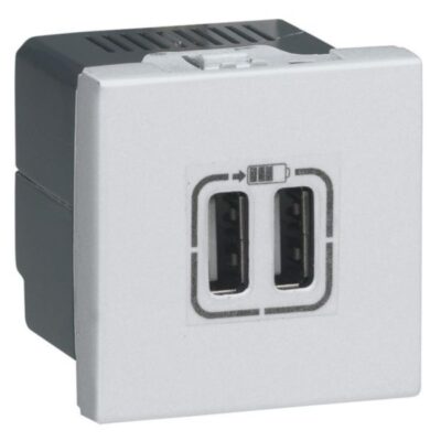 Legrand 079394, MOSAIC 2XUSB POWER SUP 2M ALU, 3245060793944